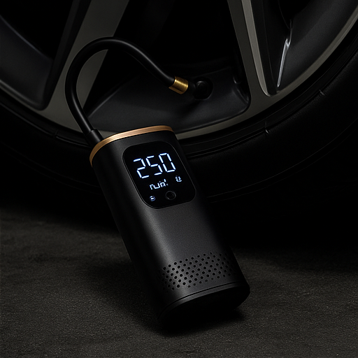 Portable Smart Tire Inflator – USB-C Rechargeable, Auto-Stop (150 PSI)