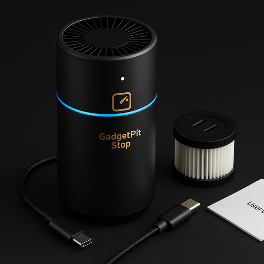 Portable Car Air Purifier – HEPA Filter & USB-C Powered