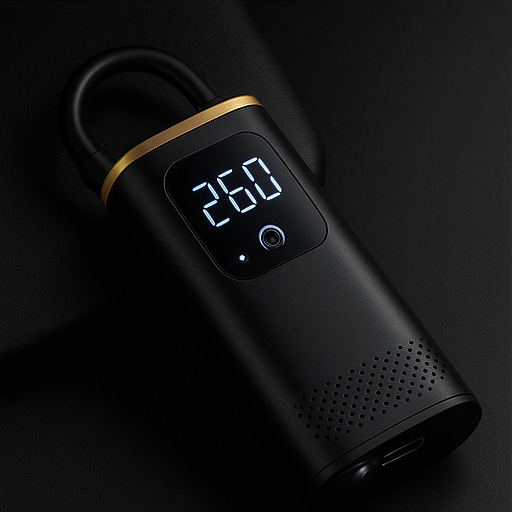 Portable Smart Tire Inflator – USB-C Rechargeable, Auto-Stop (150 PSI)